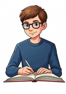 boy studying book