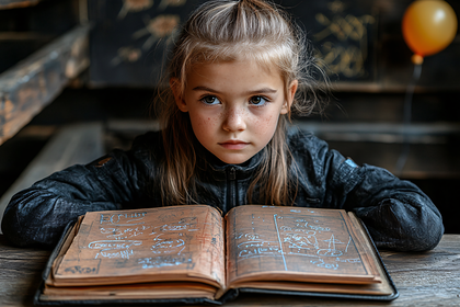 Young Girl With Notebook