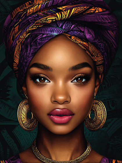Young Woman in African Attire