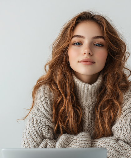 Young Woman in Sweater