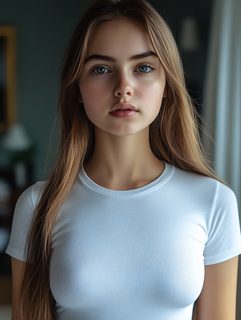 Young Woman In White T-Shirt