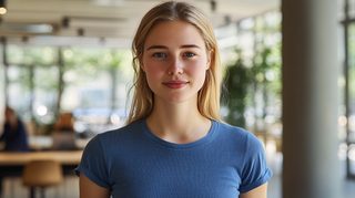 Young Woman Portrait In Cafe