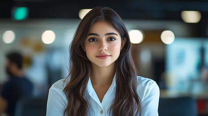 Young Woman Portrait In Office