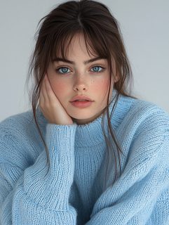 Young Woman with Blue Eyes