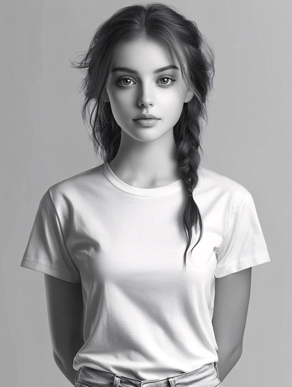 Young Woman With Braids Portrait