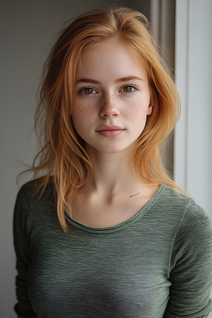 Young Woman with Freckles