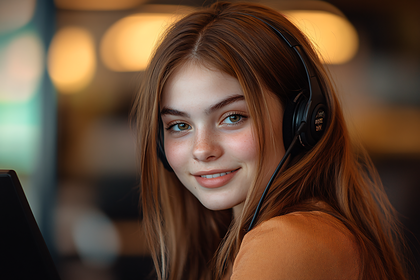 Young Woman With Headphones