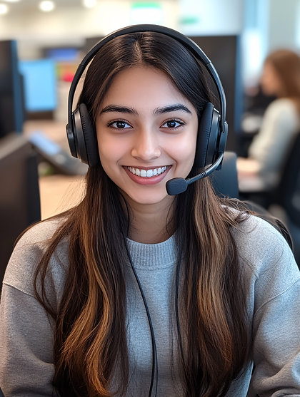 Young Woman With Headset