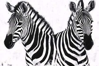 Zebra Duo Portrait