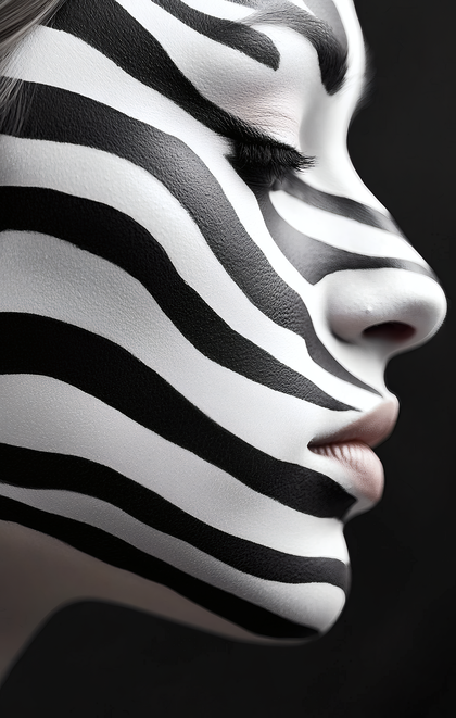 Zebra Stripe Face