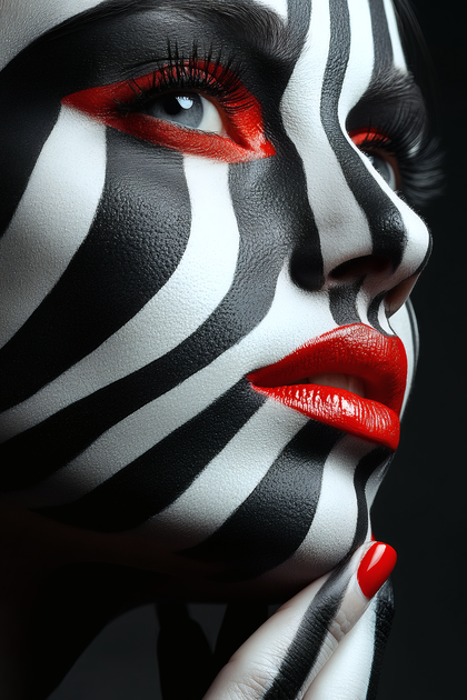 Zebra Stripes on Face